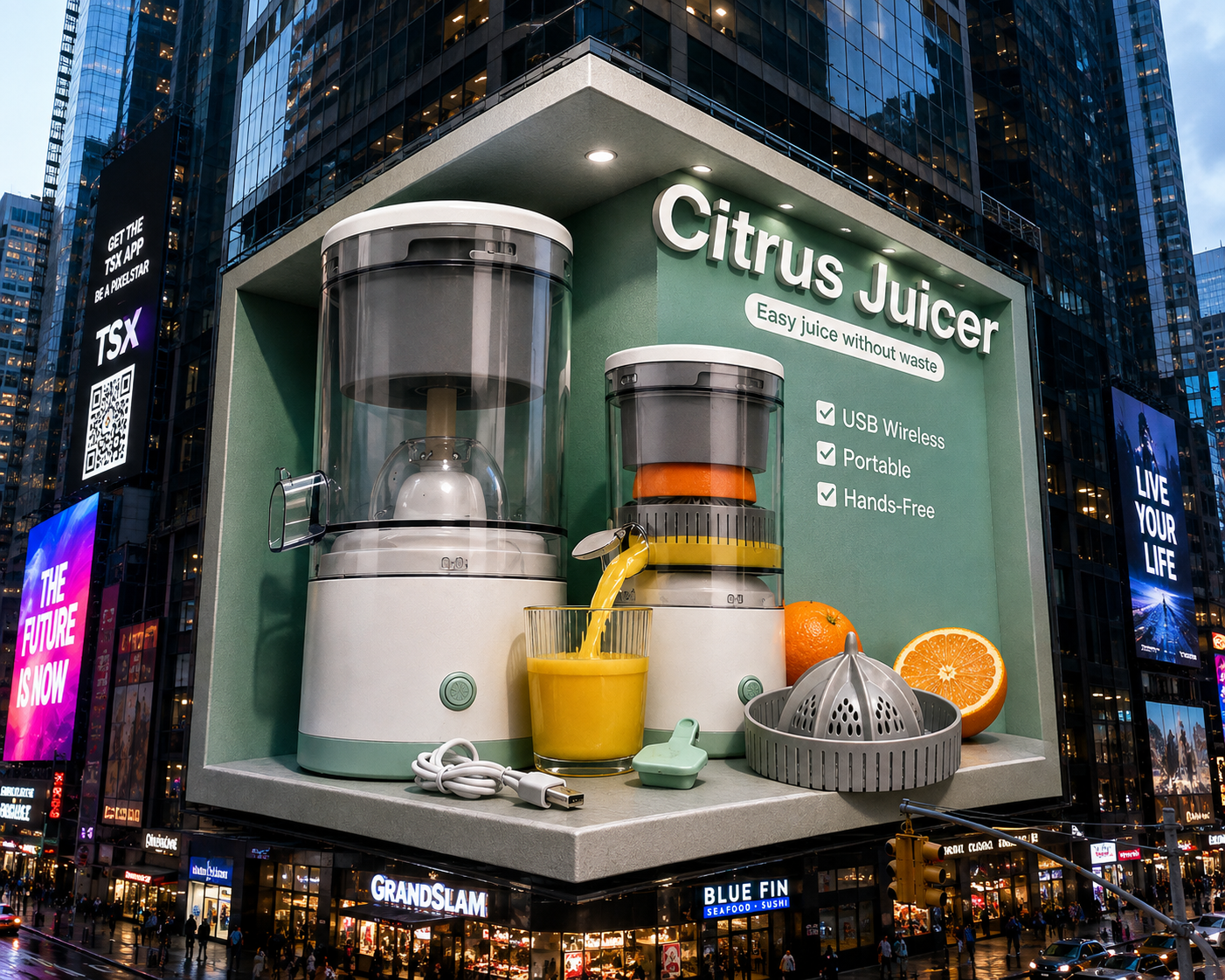 Electric Orange Juicer Machine, Wireless Citrus Press Juicer, Manual Mosambi Juice Maker